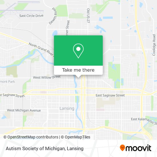 Autism Society of Michigan map