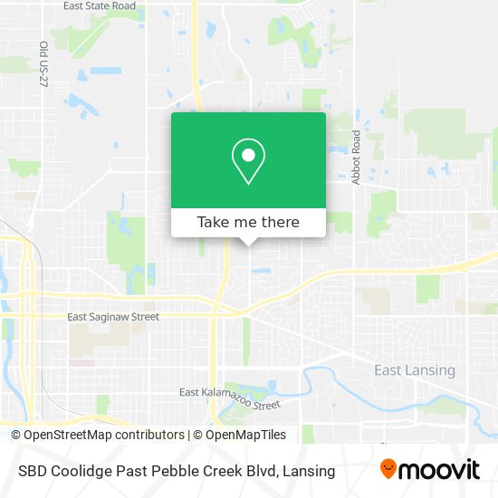 SBD Coolidge Past Pebble Creek Blvd map