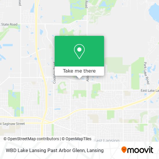 Mapa de WBD Lake Lansing Past Arbor Glenn