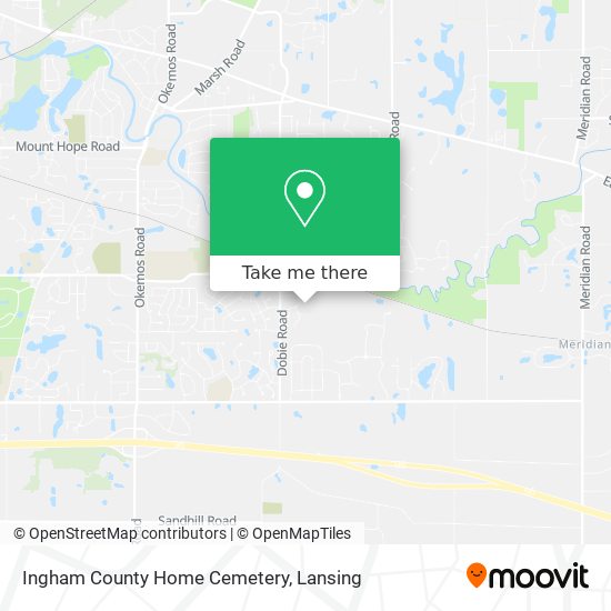 Ingham County Home Cemetery map