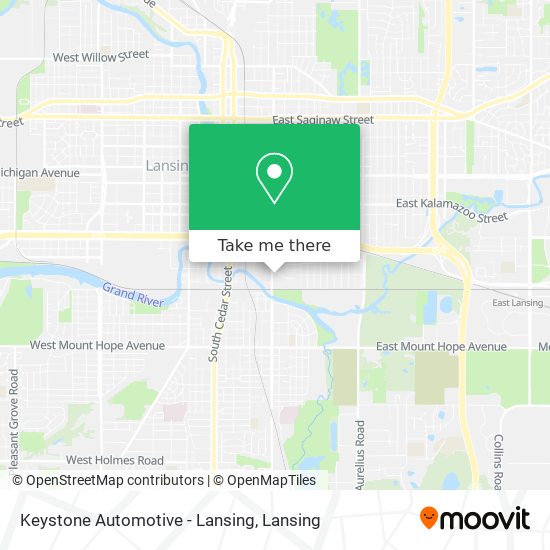 Keystone Automotive - Lansing map