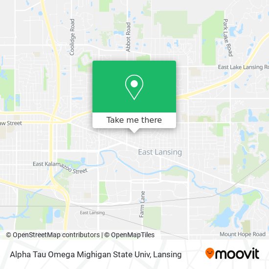 Mapa de Alpha Tau Omega Mighigan State Univ