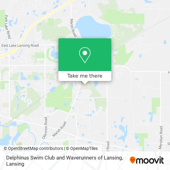 Delphinus Swim Club and Waverunners of Lansing map