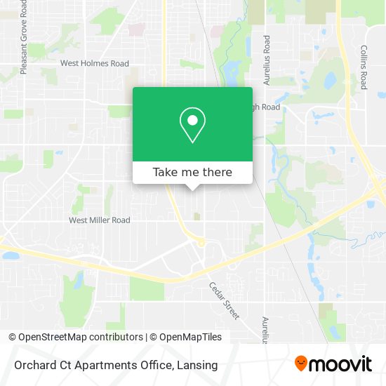 Orchard Ct Apartments Office map