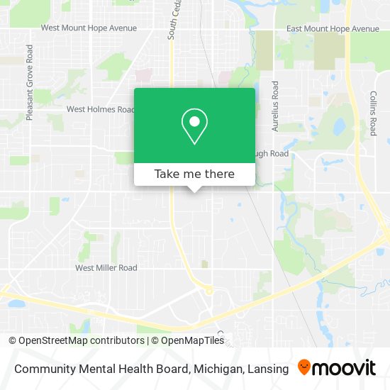 Community Mental Health Board, Michigan map