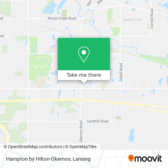 Mapa de Hampton by Hilton-Okemos