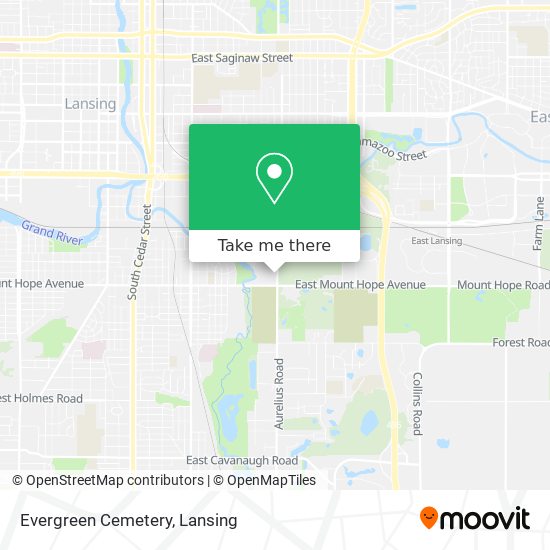 Evergreen Cemetery map