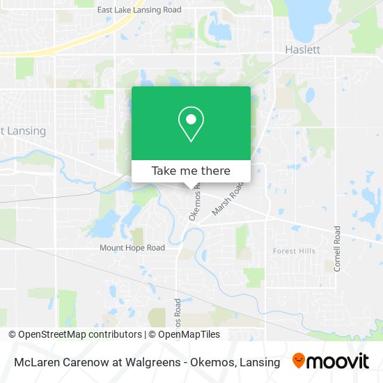 McLaren Carenow at Walgreens - Okemos map