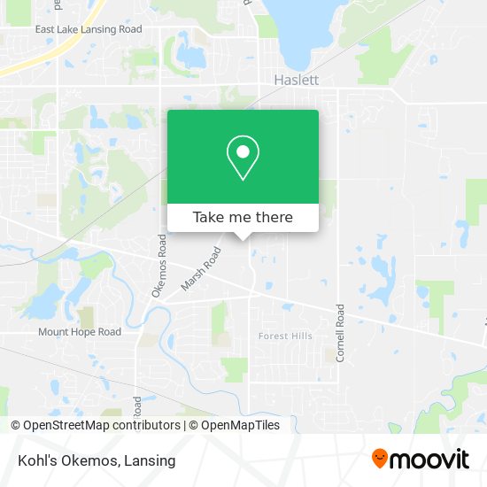 Kohl's Okemos map