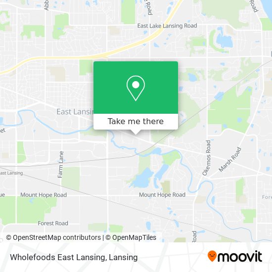 Wholefoods East Lansing map