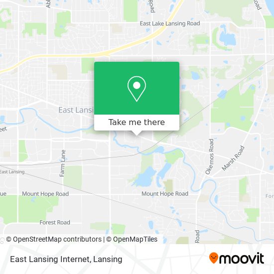 East Lansing Internet map