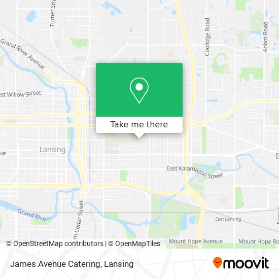 James Avenue Catering map
