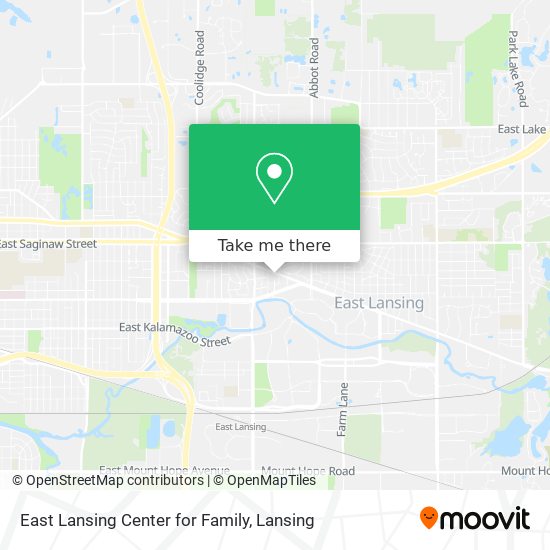 East Lansing Center for Family map