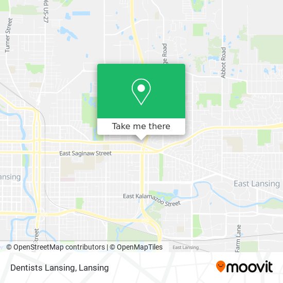 Dentists Lansing map