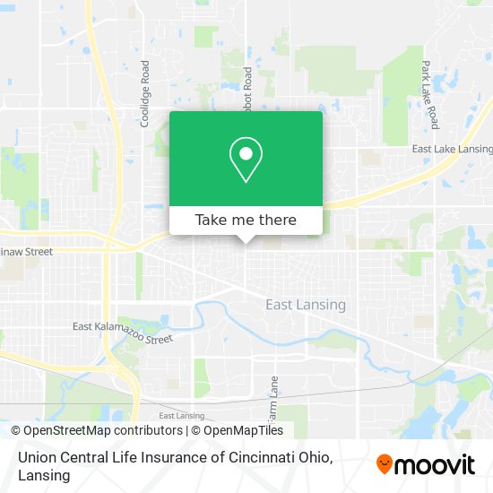 Union Central Life Insurance of Cincinnati Ohio map