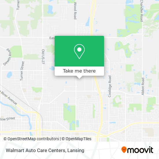 Mapa de Walmart Auto Care Centers