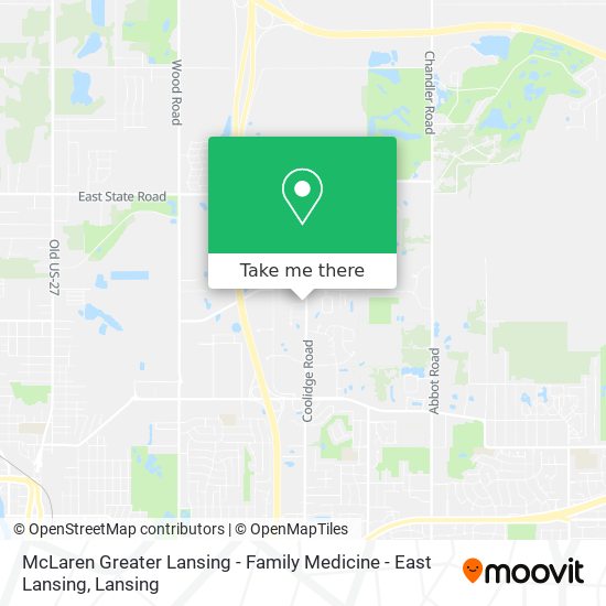 Mapa de McLaren Greater Lansing - Family Medicine - East Lansing
