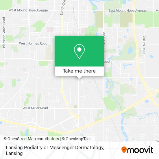 Mapa de Lansing Podiatry or Messenger Dermatology