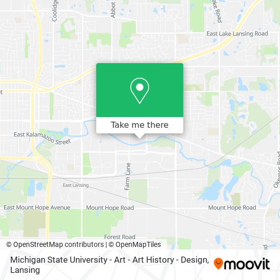 Mapa de Michigan State University - Art - Art History - Design