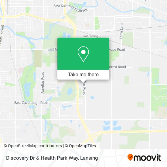 Discovery Dr & Health Park Way map