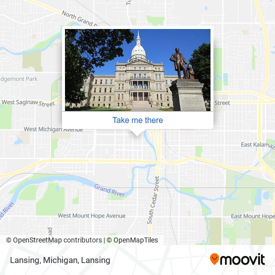 Mapa de Lansing, Michigan