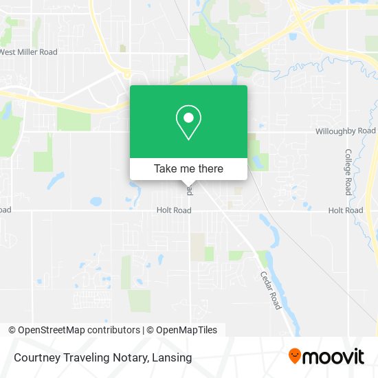 Courtney Traveling Notary map
