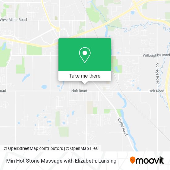 Min Hot Stone Massage with Elizabeth map