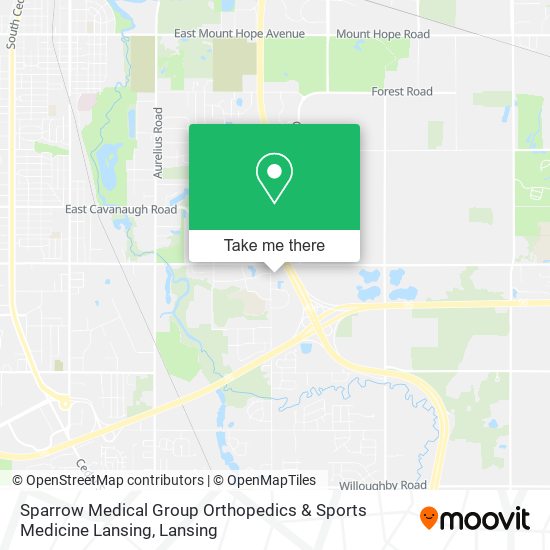 Sparrow Medical Group Orthopedics & Sports Medicine Lansing map