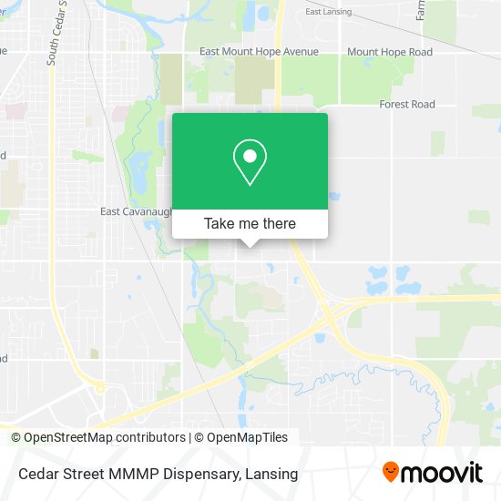 Cedar Street MMMP Dispensary map