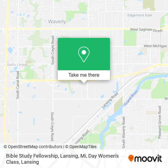 Mapa de Bible Study Fellowship, Lansing, Mi, Day Women's Class