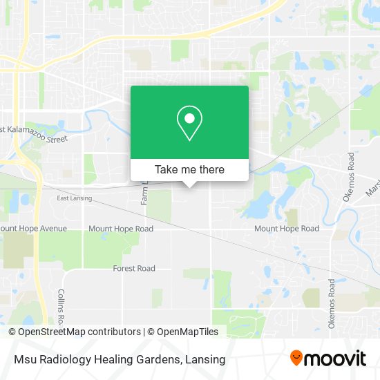 Msu Radiology Healing Gardens map
