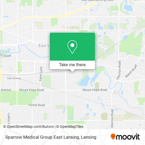 Mapa de Sparrow Medical Group East Lansing