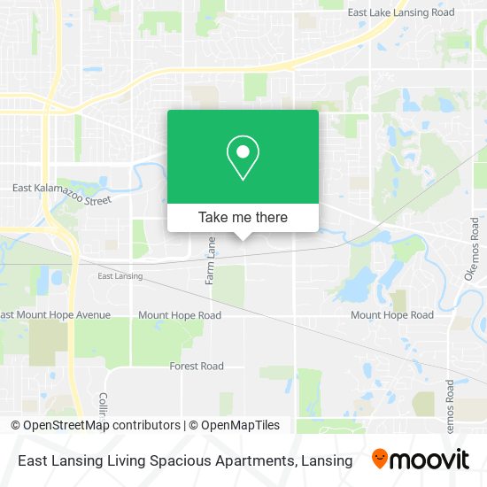 Mapa de East Lansing Living Spacious Apartments