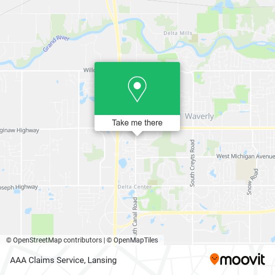 AAA Claims Service map