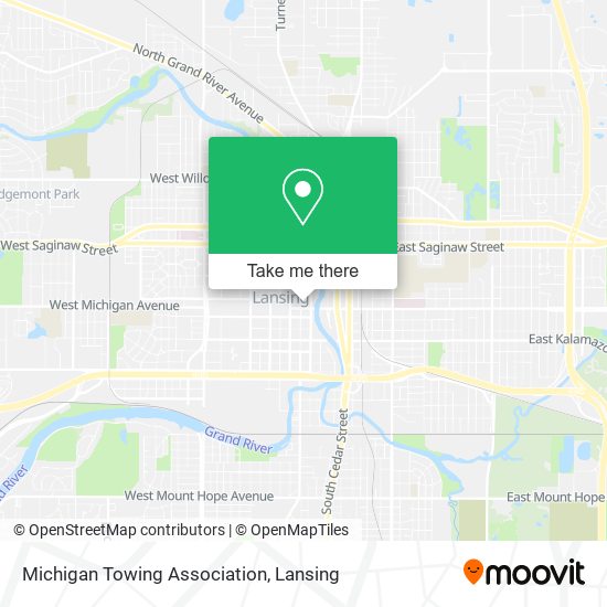 Michigan Towing Association map