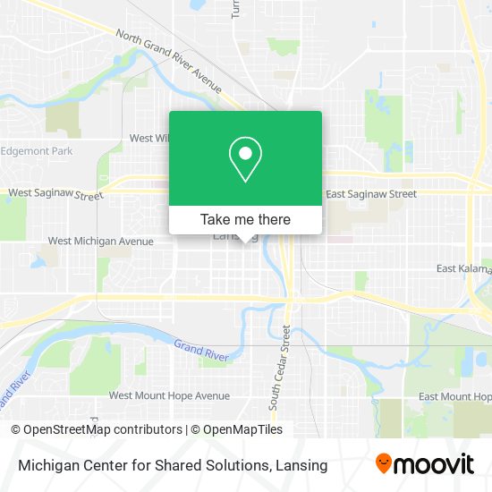 Michigan Center for Shared Solutions map