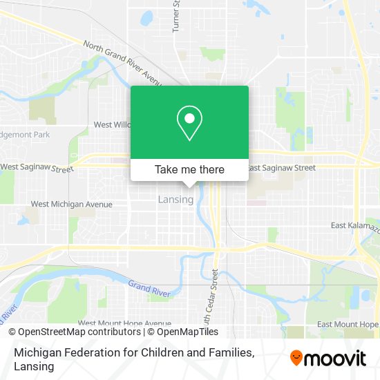 Mapa de Michigan Federation for Children and Families