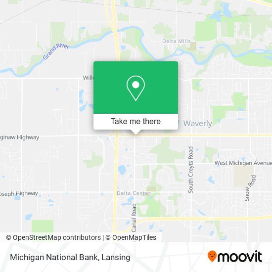 Michigan National Bank map