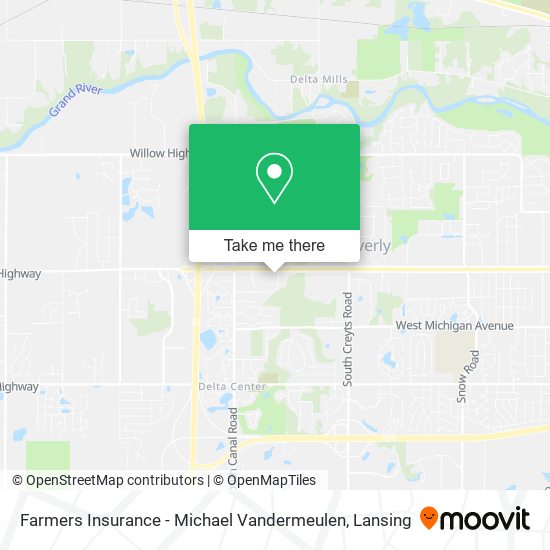 Farmers Insurance - Michael Vandermeulen map