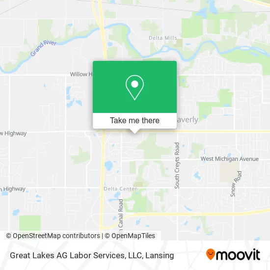 Mapa de Great Lakes AG Labor Services, LLC