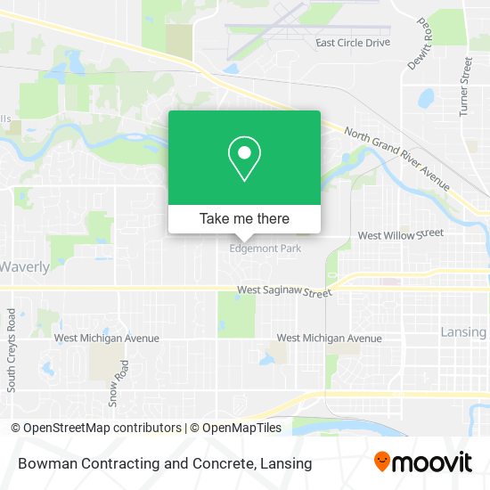 Bowman Contracting and Concrete map