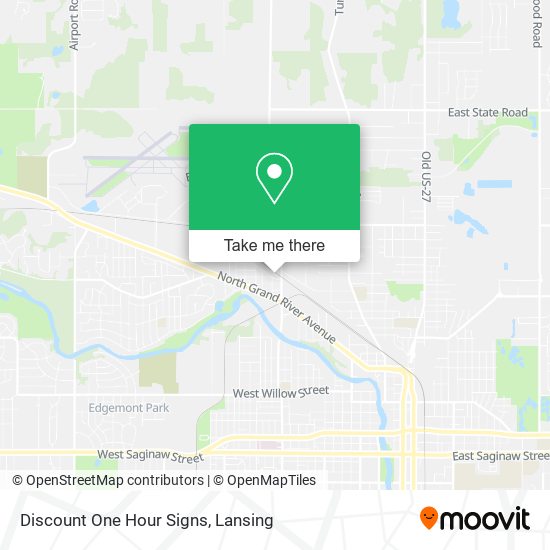 Discount One Hour Signs map
