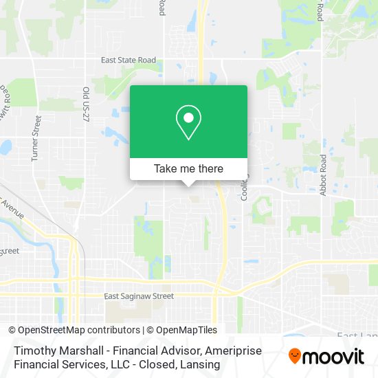 Mapa de Timothy Marshall - Financial Advisor, Ameriprise Financial Services, LLC - Closed