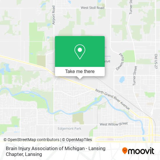 Mapa de Brain Injury Association of Michigan - Lansing Chapter