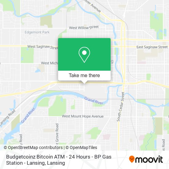 Budgetcoinz Bitcoin ATM - 24 Hours - BP Gas Station - Lansing map