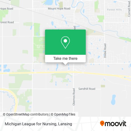 Michigan League for Nursing map