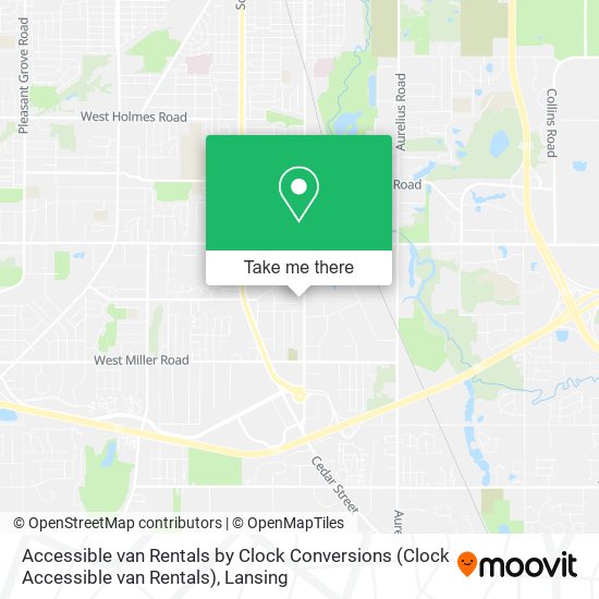 Accessible van Rentals by Clock Conversions (Clock Accessible van Rentals) map
