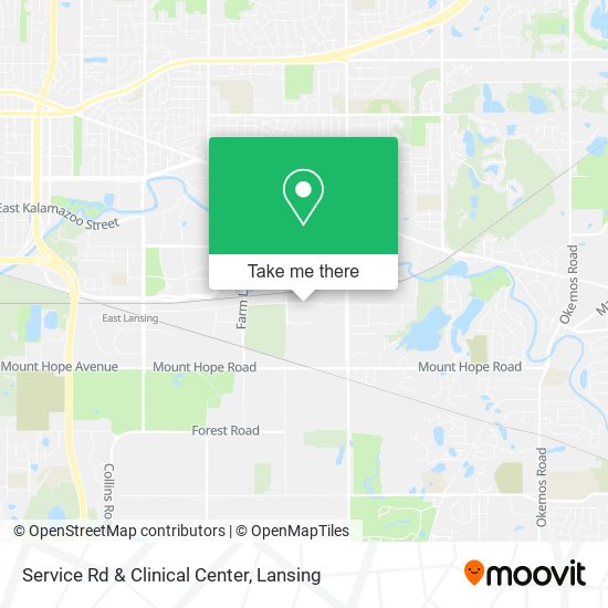 Service Rd & Clinical Center map