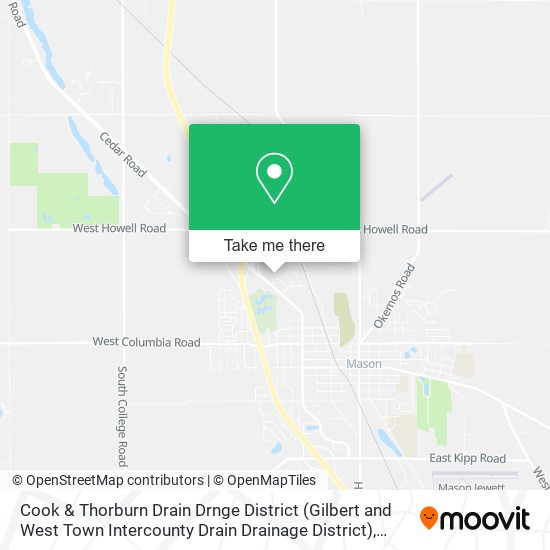 Cook & Thorburn Drain Drnge District (Gilbert and West Town Intercounty Drain Drainage District) map