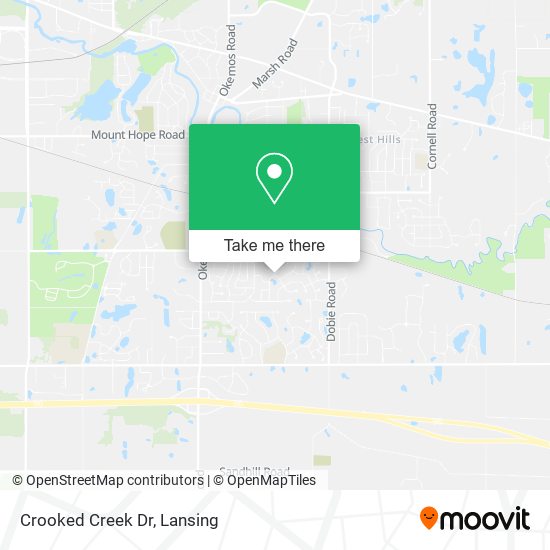 Crooked Creek Dr map